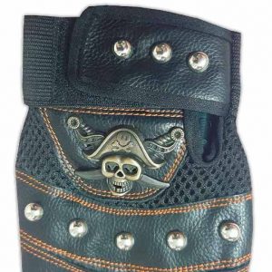 دکمه دستکش موتورسواری مدل SKLT_06 مشکی