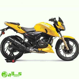 نمای بقل آپاچی rtr200 زرد